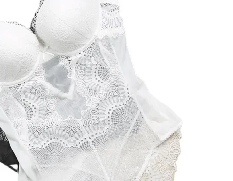 KUCLUT-ropa de dormir sexy de encaje con cuello en V profundo, ropa interior nueva con bragas, conjunto de sujetador push-up fino y grueso, ropa para mujeres jóvenes, copa ABC, 2019