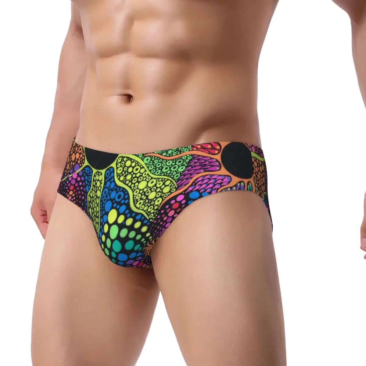 Picture 3: Custom Magic Mushroom Trippy Psychedelic Neon Pastel Goth Brief Panties Women's Breathable Stretch Underwear