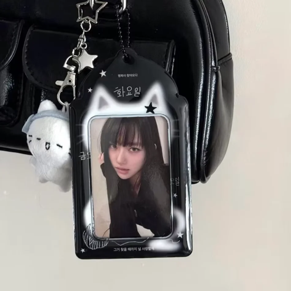 Cute Strawberry Card Holder 3 Inch Sweet Pink  Photocard Holder Idol Photo Card Protective Sleeves Couple Photo Dispaly Case