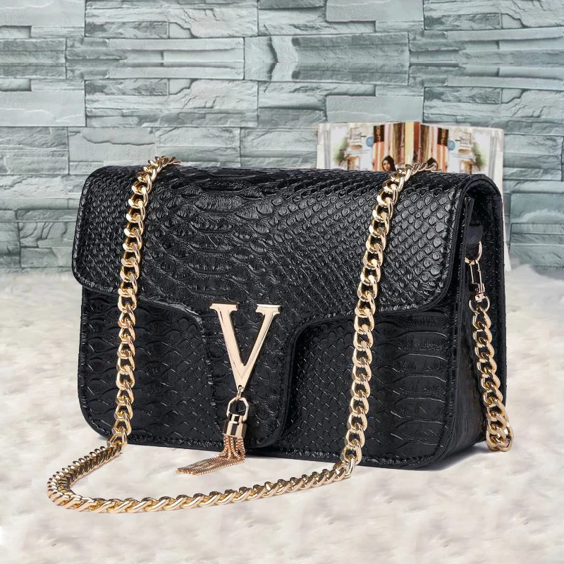 Luxury Handbags Women Bags Designer European Brand Crocodile Chain Shoulder Crossbody Bags For Women Day Clutch Bolsa Feminina