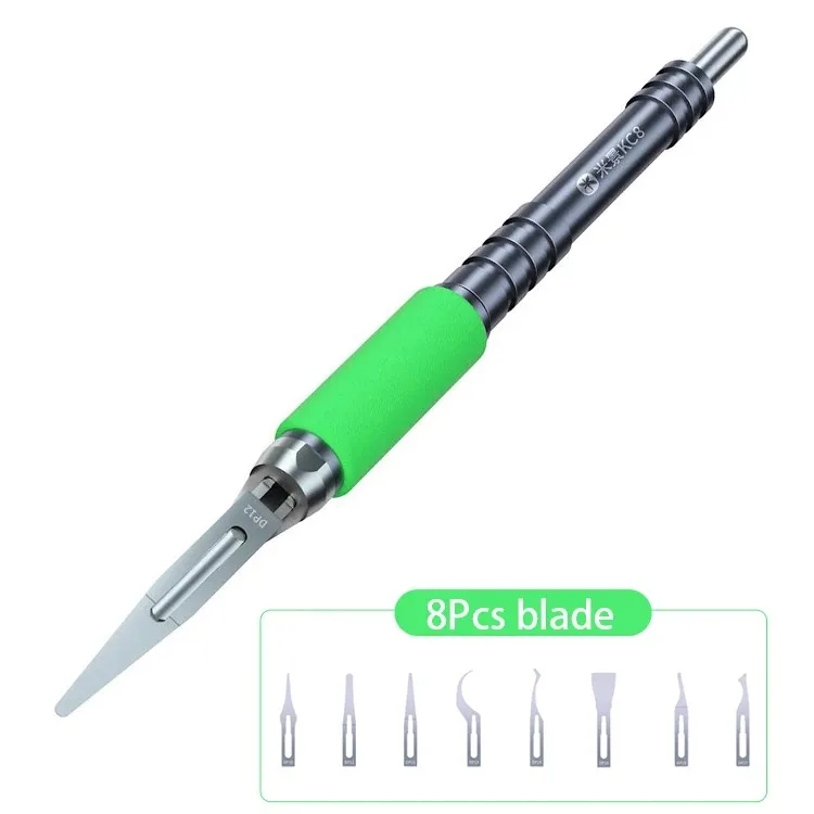 Mijing KC8 Non-slip Quick Release Knife Mobile Phone CPU NAND Glue Removal Blade Motherboard BGA Chip Scraper Pry Knife Kit