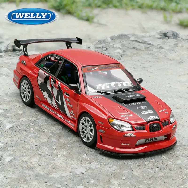 

Welly 1:24 Subaru Impreza APR Alloy Track Racing Car Model Diecast Metal Sports Car Vehicles Model High Simulation Kids Toy Gift