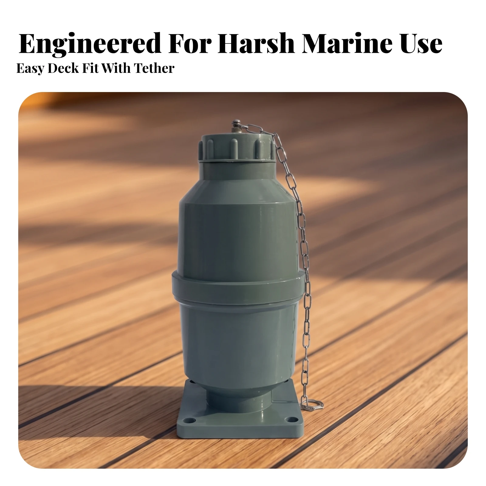 Marine Drainage Valve with Tethered Cap Stabilized Boat Drain Valve with Chain Deck Drain Plug with Cap Leakleak-Proof Compact