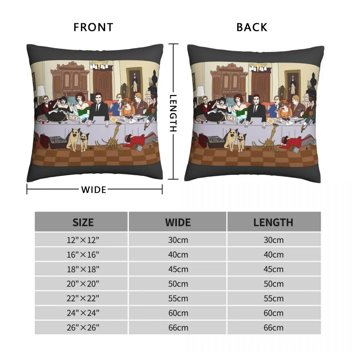 The Last Supper At Boddy Mansion Pillowcase Polyester Linen Velvet Printed Zip Decor Sofa Cushion Cover Wholesale