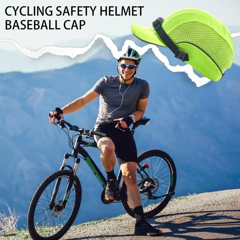 Chapéus de bicicleta para homens, chapéu de ciclismo com viseira de sol, respirável, ajustável, absorvente de suor, bonés de beisebol para motocicleta e estrada