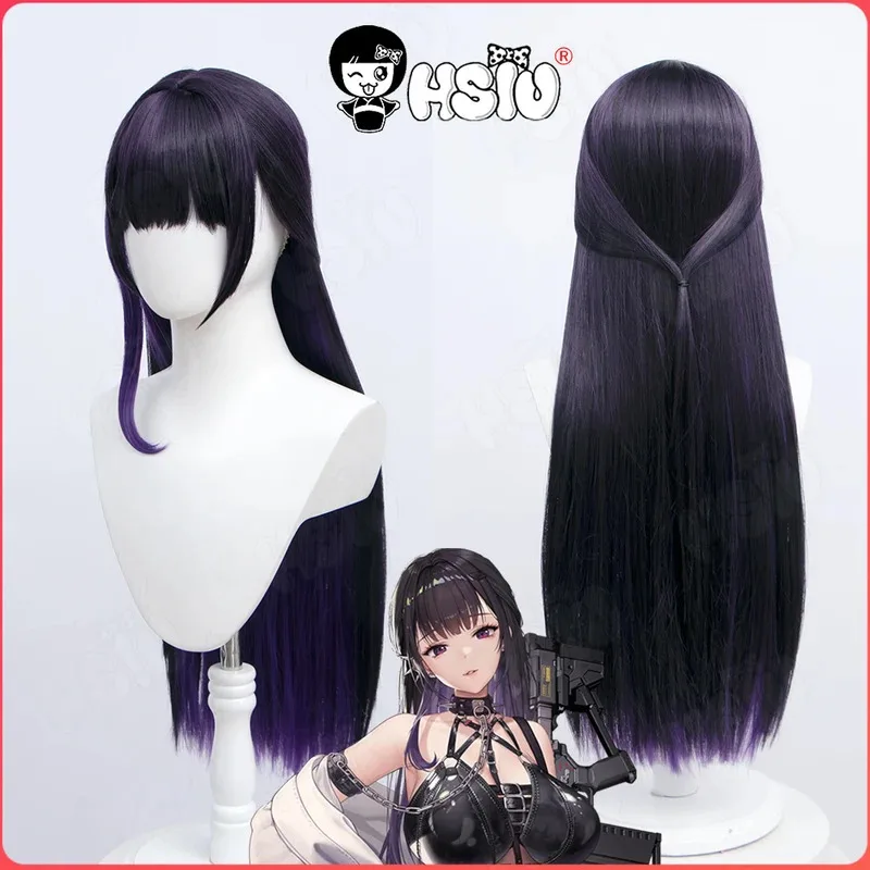 

Mihara Cosplay Wig Game GODDESS OF VICTORY NIKKE Cosplay HSIU Black purple gradient long hair Synthetic Wig+Wig Cap Nikke Wig