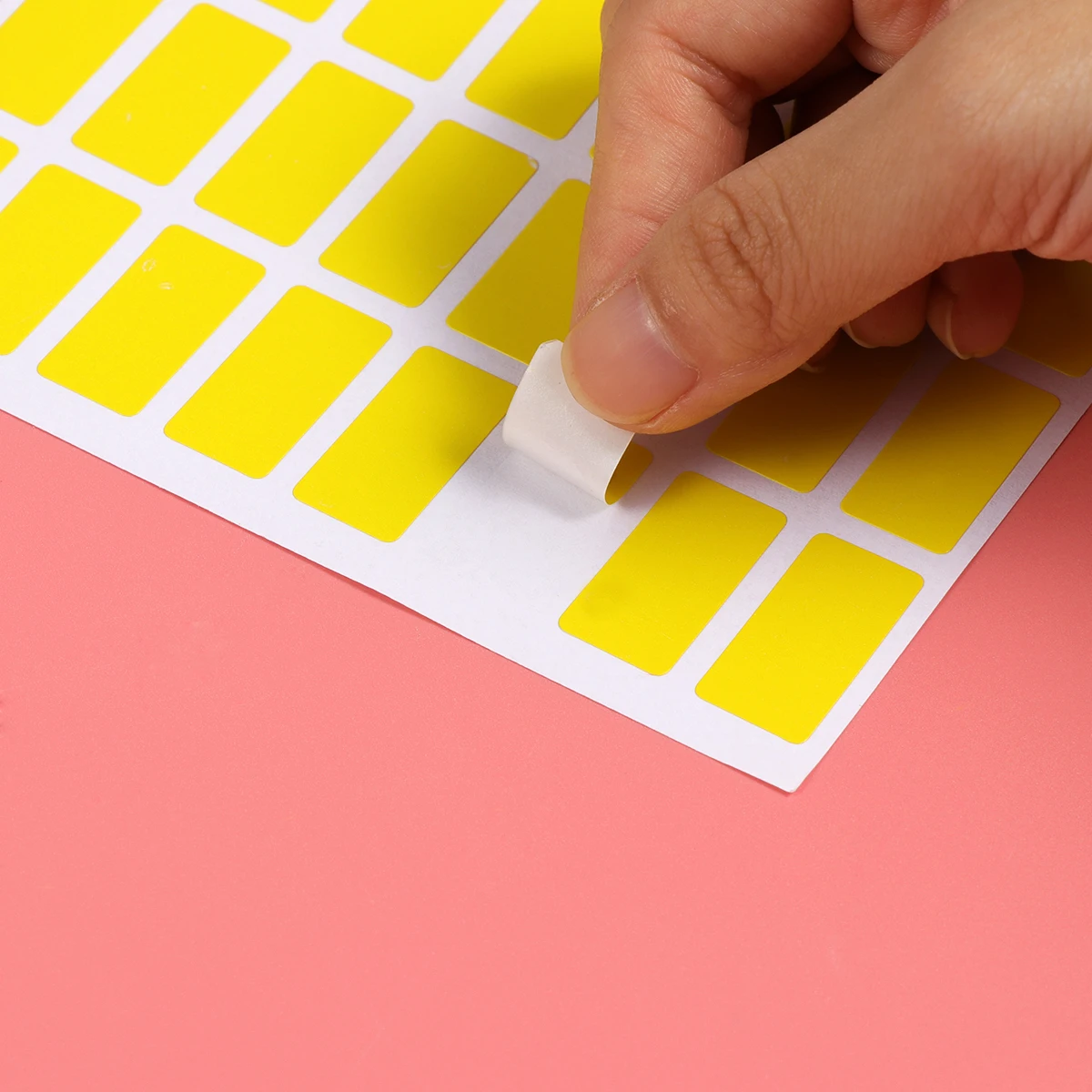 

6pcs Color Coding Rectangular Labels Self Adhesive Name Tags Folder Labeling School Office Self-Adhesive Label Supplies