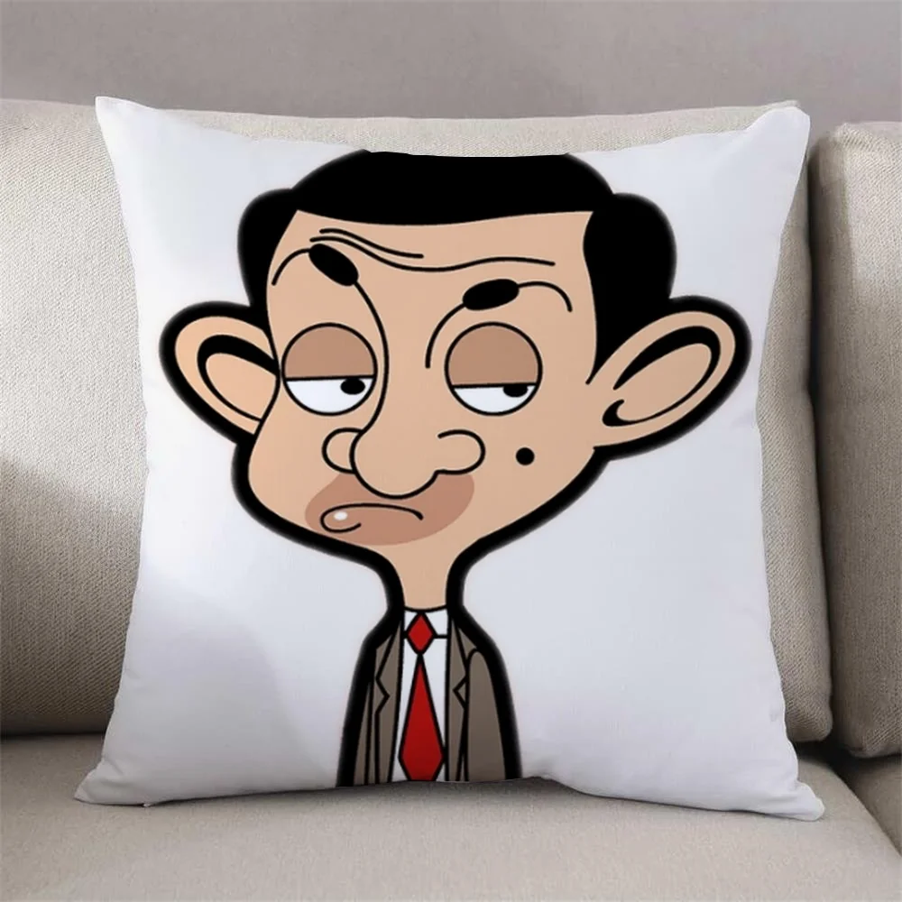 Pillow Cases Decorative Sofa Cushion Mr. BeanS Large Cushion Cover for Ornamental Pillow Pilow Covers for Bed Pillows Hyunjin