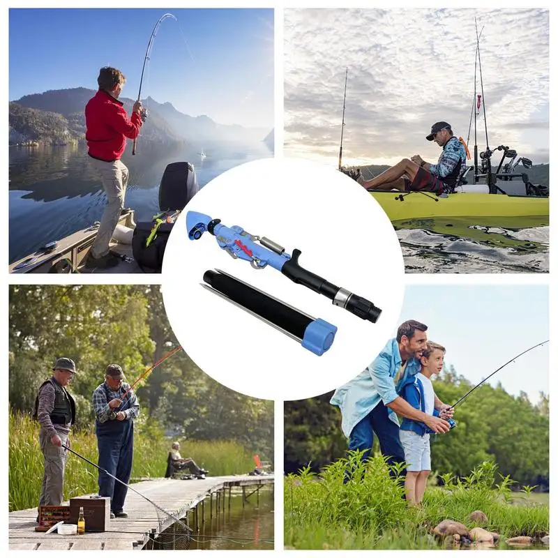 Collapsible Fishing Pole Portable Travel Fishing Rod Bass Fishing Pole Sensitive Automatic Spring Fishing Rod Fishing