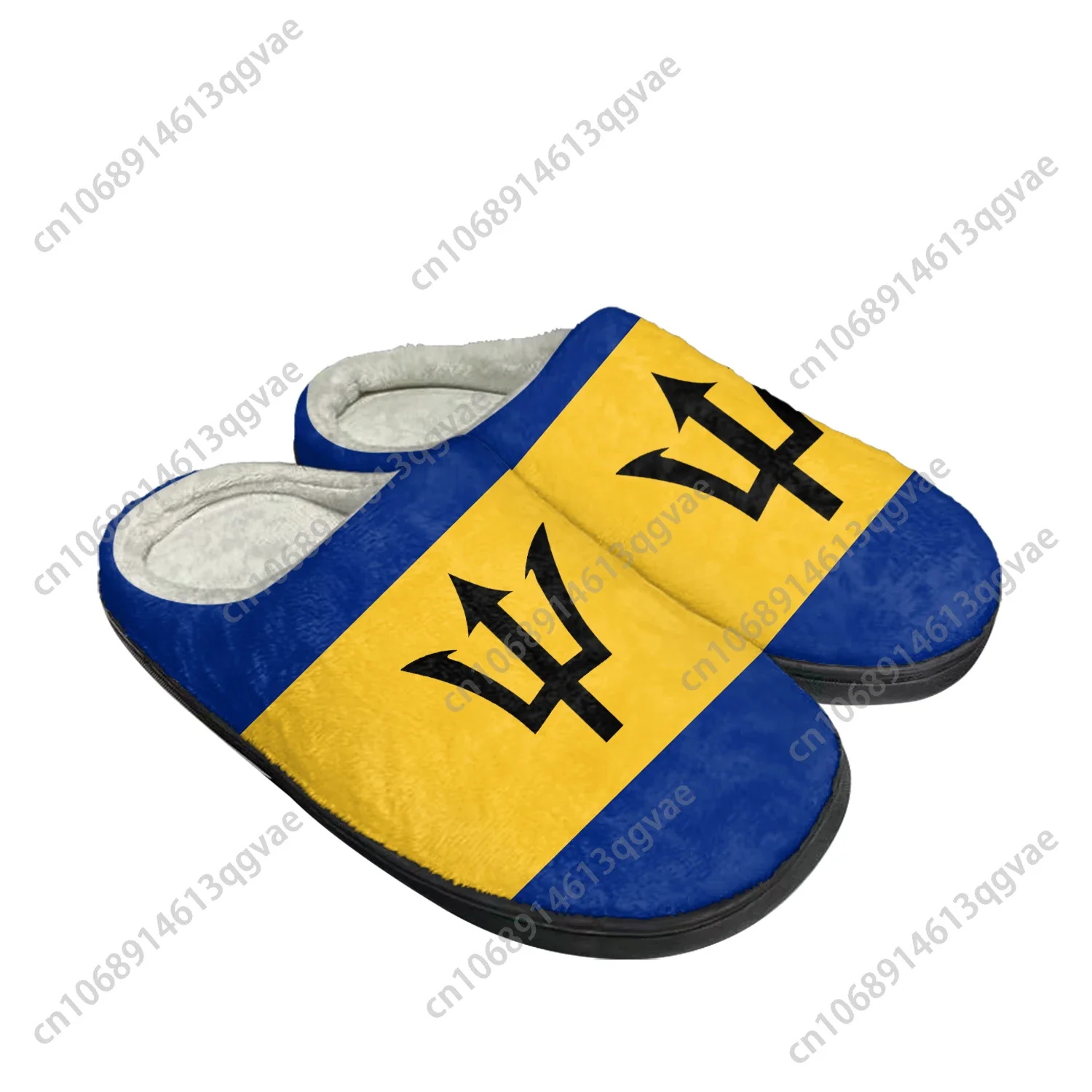 

Barbados Flag Home Cotton Custom Slippers Mens Womens Sandals Barbados Plush Bedroom Casual Keep Warm Shoes Thermal Slipper