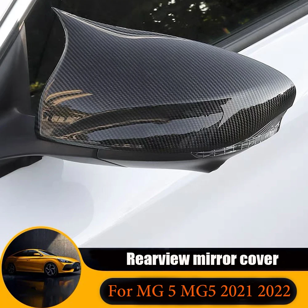 

New upgrade Rearview Mirror Cover For MG 5 MG5 2021- Car Side Rear View Mirror Cover Trim Decorative Accessories