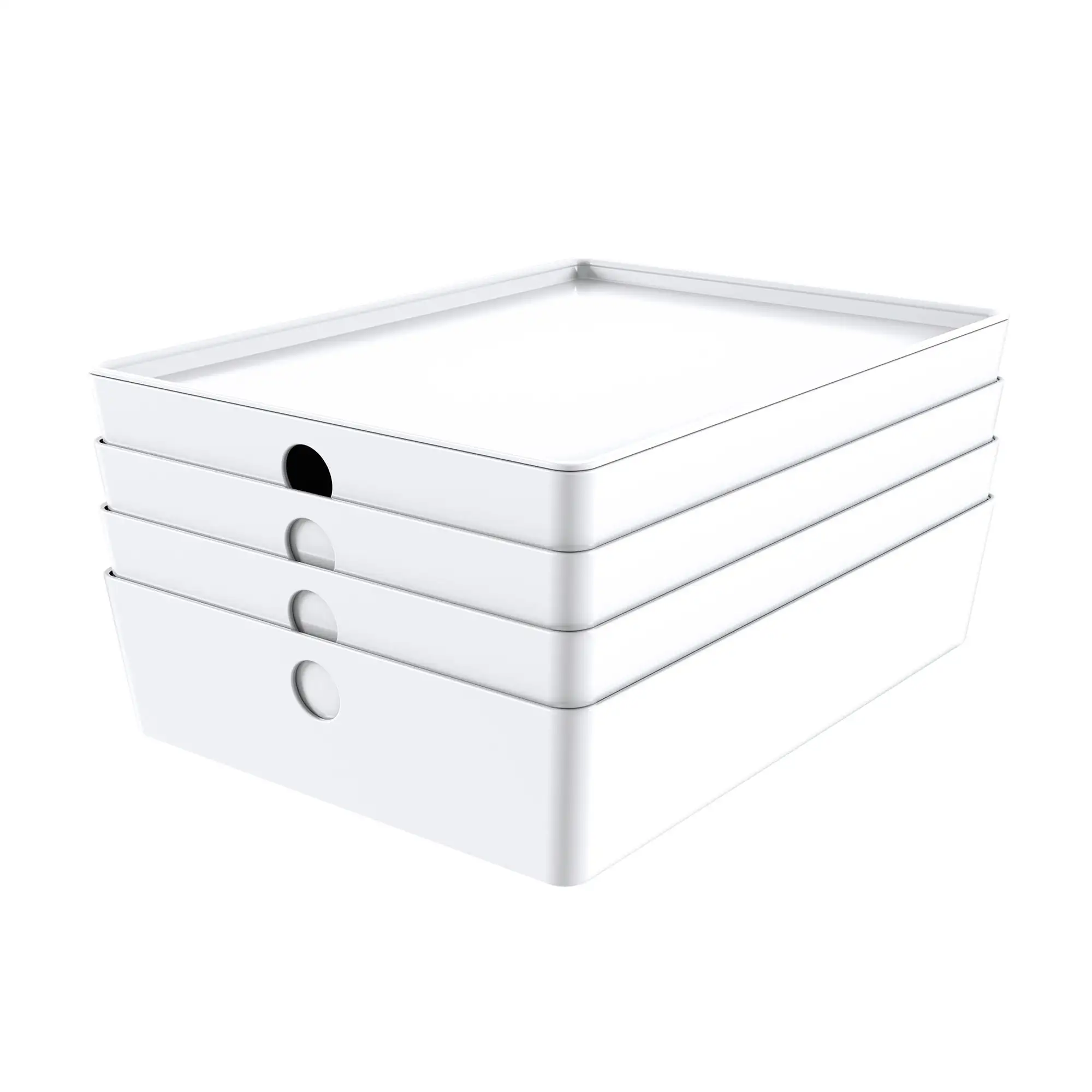 

Mainstays Medium Lidded Storage White Set of 4