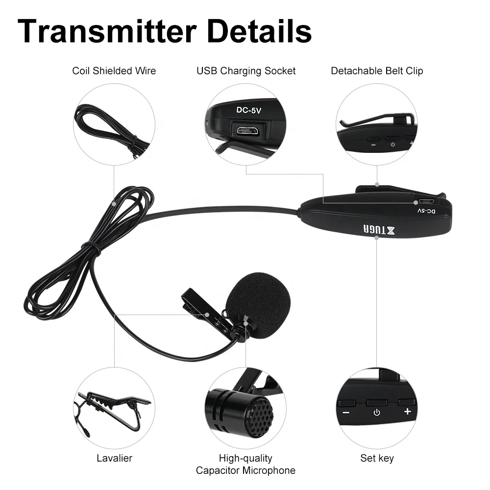 Tien items TLF Xtuga 2020 Nieuwste Originele Wifi Ip Verborgen Mini Tie Microfoon Lavalier Condensator Microfoon