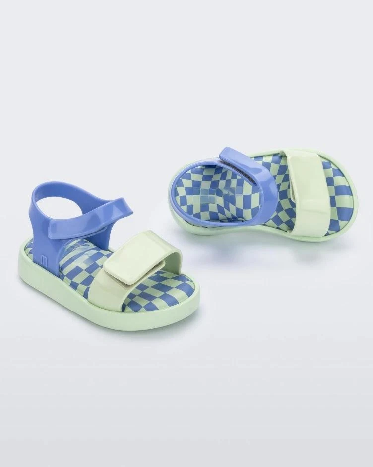 2024 Boys Leisure Checkered Sandals Kids Girls Flower Printed Beach Shoes Children\'s Non-slip Soft Sole Jelly Shoes