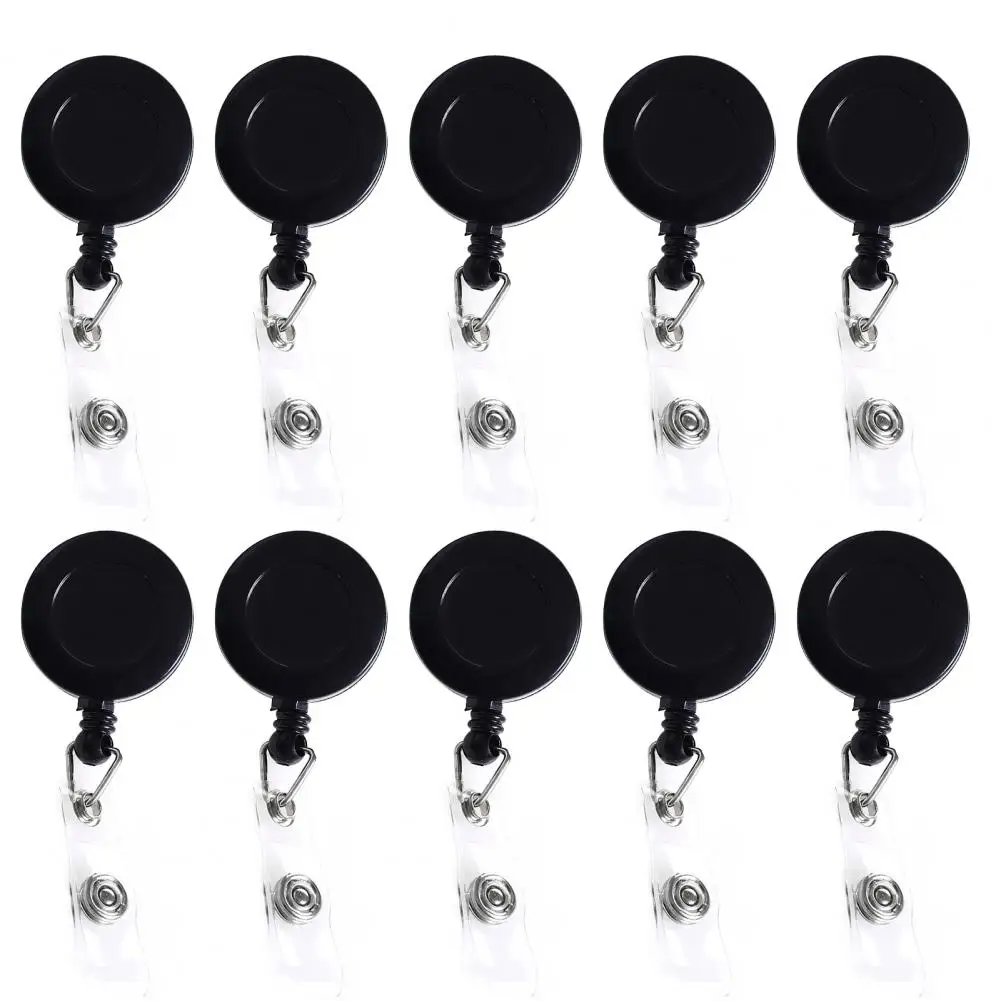 Carrete de insignia de alambre de acero inoxidable retráctil, versátil, 10 paquetes, carretes de insignia retráctiles para profesionales