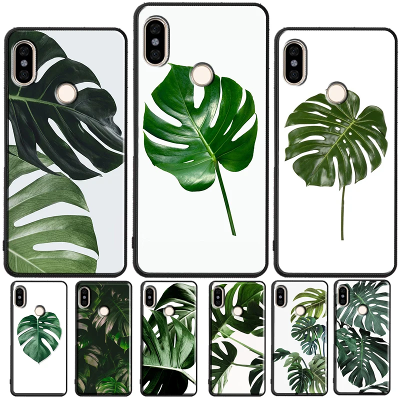 Green Monstera Leaf For Redmi Note 11 Pro Phone Case For Redmi Note 10 Pro 7 8 9 Pro 10S 9S Redmi 10 9A 9T 9C