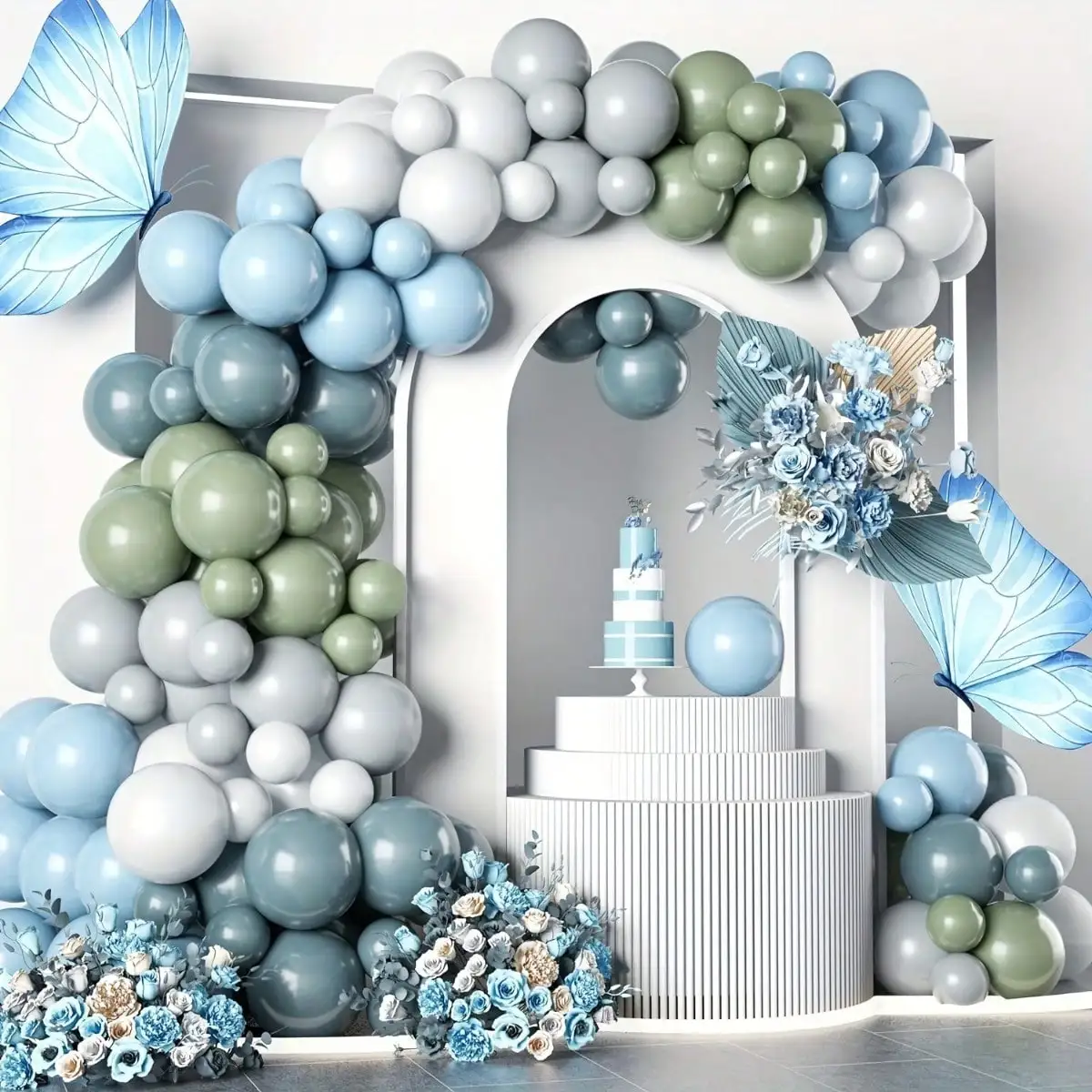 112pcs latex balloon arch set, used for birthday, wedding, bride, gift, party, baptism, holiday, anniversary decoration