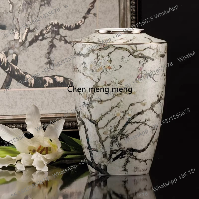 Vase tabletop ornament, living room home ceramic flower ornament 2