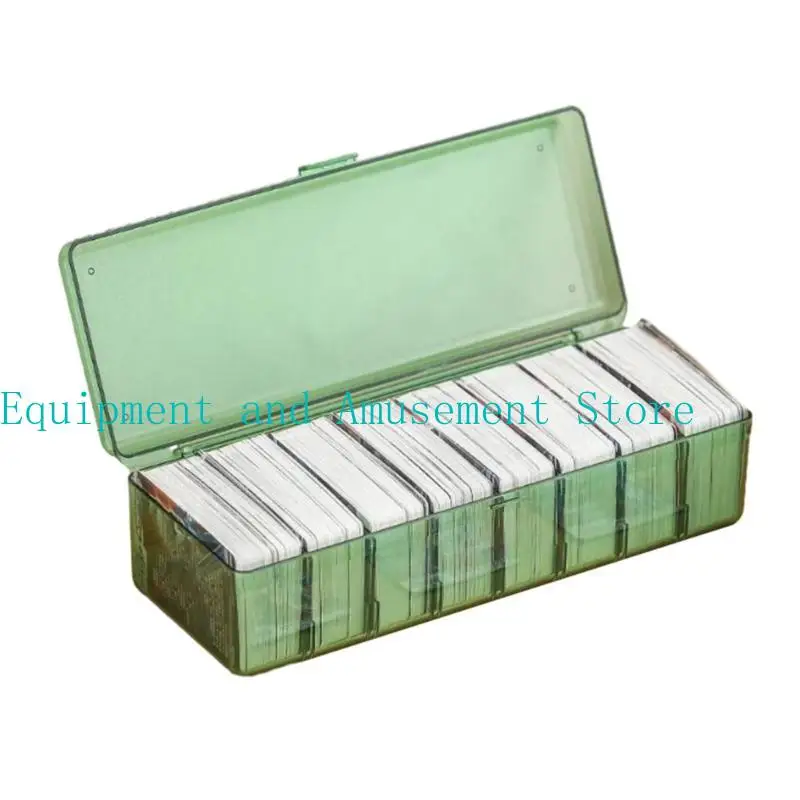 

Y1UC Portable Trading Card Storage Box Plastic Card Divider Box Large Capacity Card Case Container Game Card Organizers