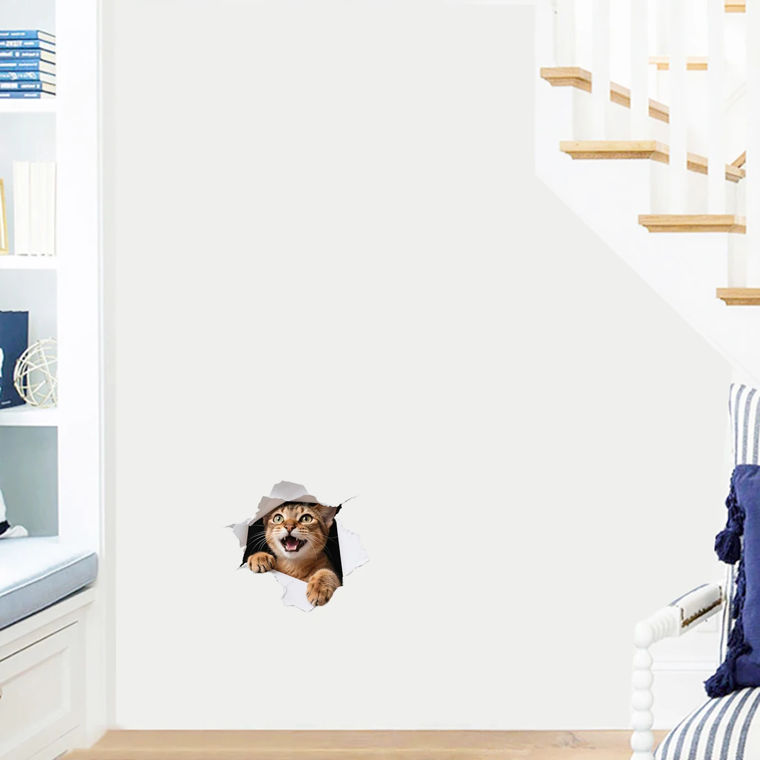 Three Ratels CD230 Funny cartoon wall stickers with drilled holes for home decoration, pet supplies  decals car body stickers