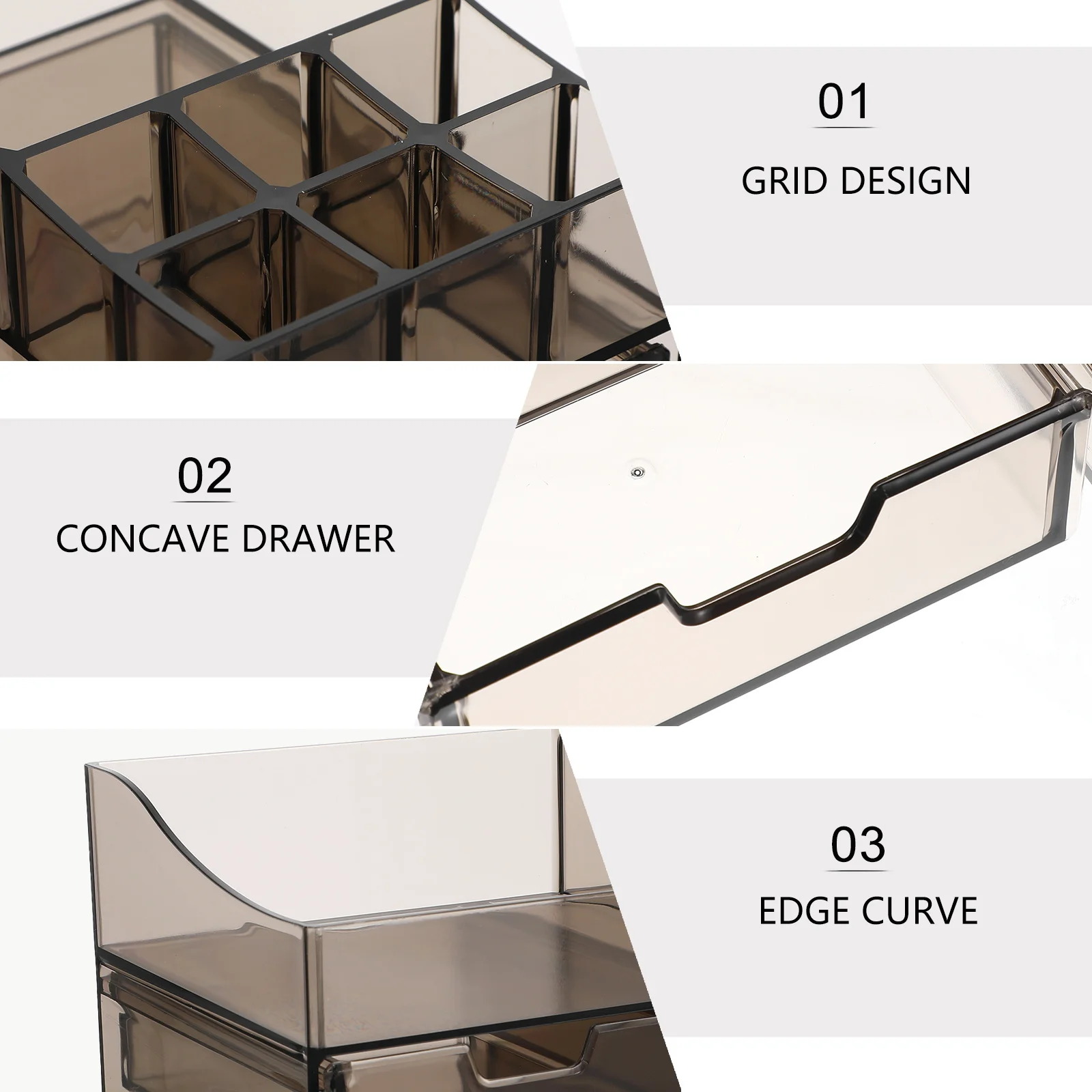 

Storage Box Multilayer Jewelry ganizer Transparent Desktop Container Acrylic Case Drawer Type Holder Storage Solution