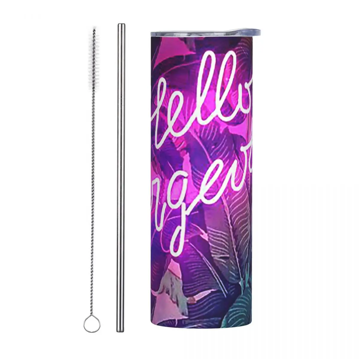 Hello Gorgeous 1 Stainless Steel Tumbler Vacuum Insulated Mug Thermal Cold Cups Straw With Lid 20oz