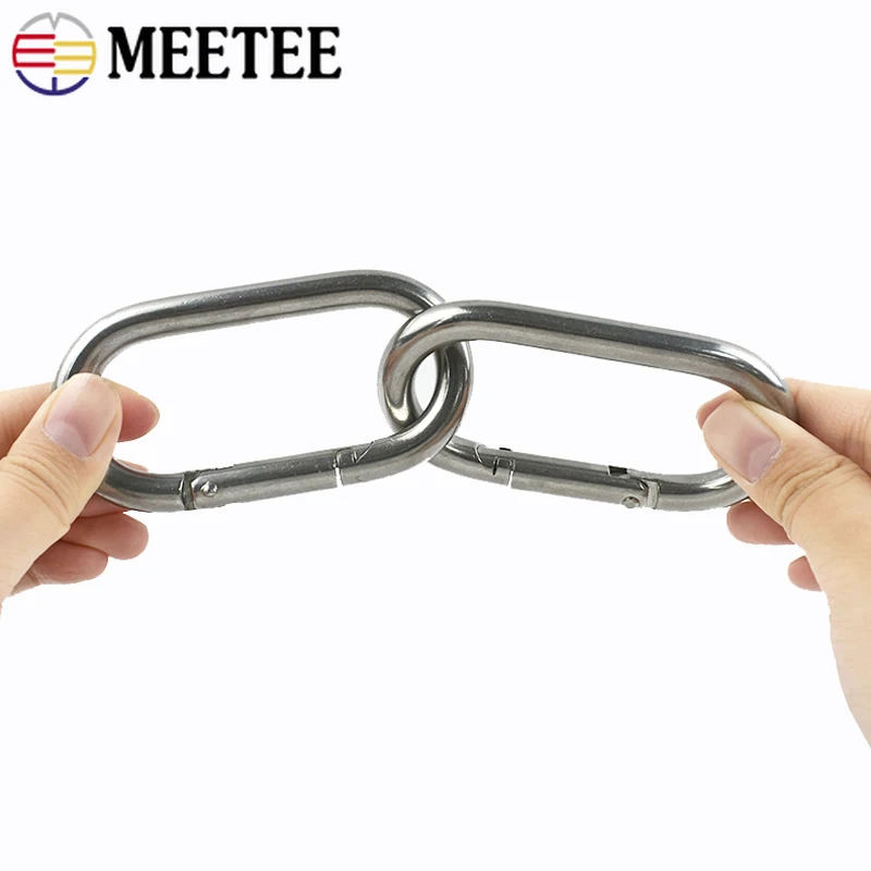 

1-5Pcs 5-10cm Stainless Steel Buckles Oval Snap Ring for Keychain Spring Hook Bag Carabiners Clips DIY Leather Craft Accessories