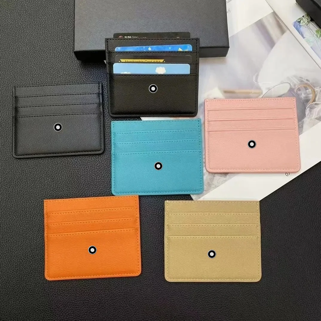 Busine Sle Mon Large Capacity Multi-slot Bank Credit Card Gift Card Case ID Bag for Men Women Leather Ultra-thin Card Holder Bla