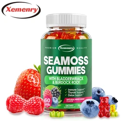 SEAMOSS Gummies - with Bladderwrack, Burdock Root - Immune Health, Healthier Skin & Hair, Detox