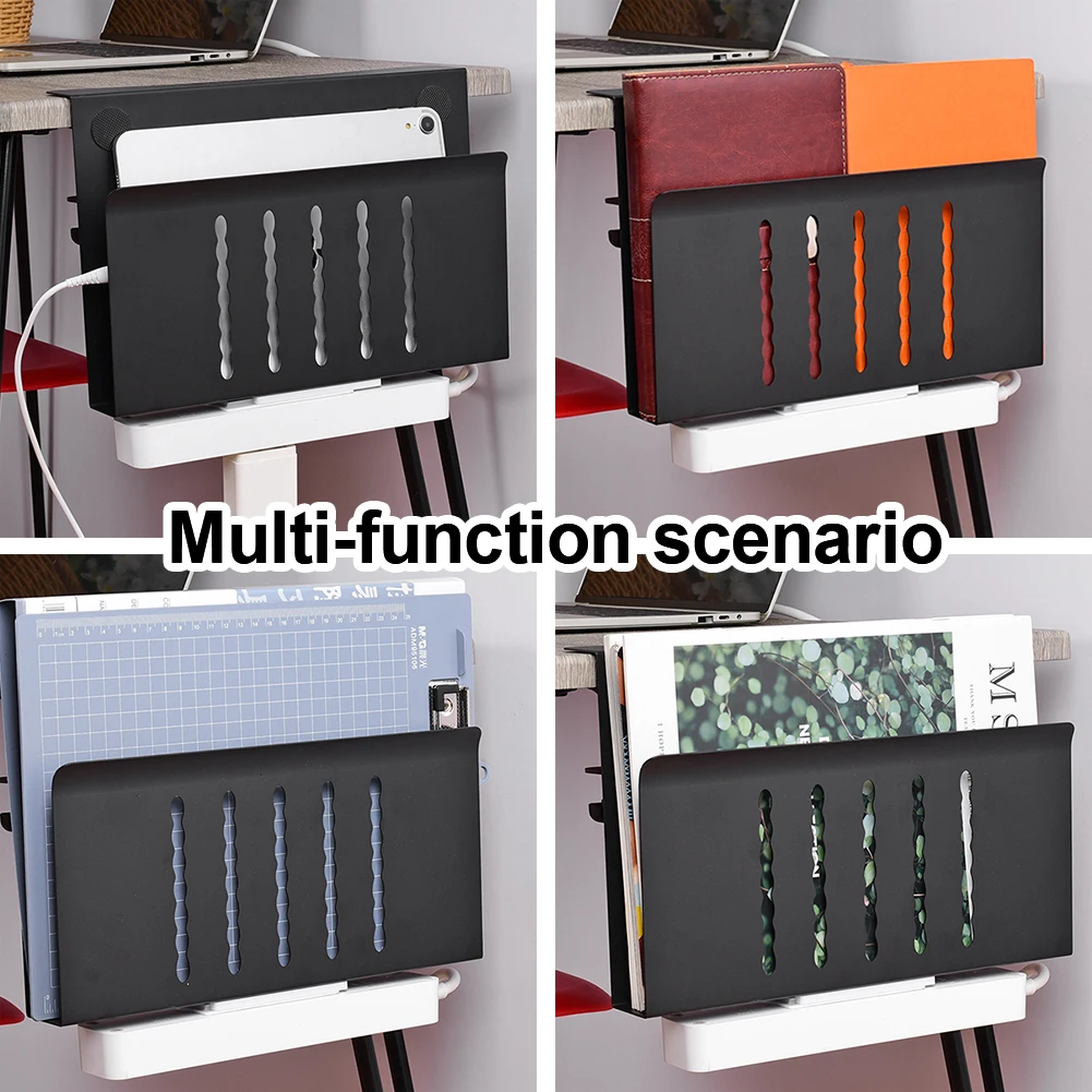 

Desk Side Storage Organizer No Drill Under Desk Laptop Holder with Pen Holder Laptop Desk Mount for Office and Home