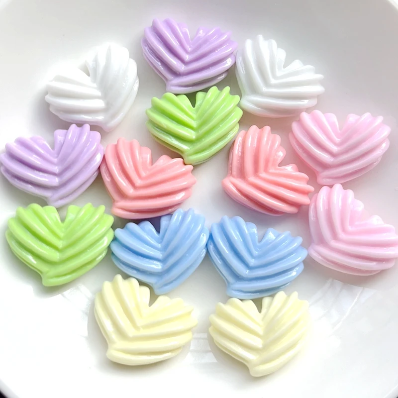 10pcs 22mm*17mm heart shaped flat back half resin beads DIY process cutting and pasting jewelry production accessories