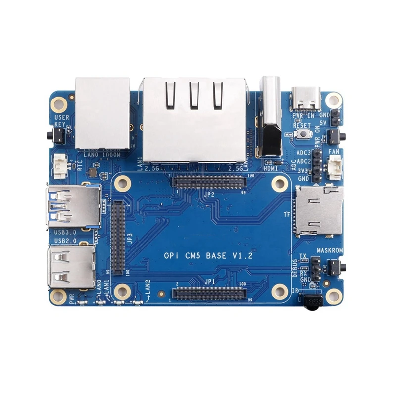 Carte de Base CM5 avec Ports LAN 2X2.5G, Port LAN 1Xgigabit, 3 connecteurs CM5 standard, carte de support CM5 pour Orange Pi CM5