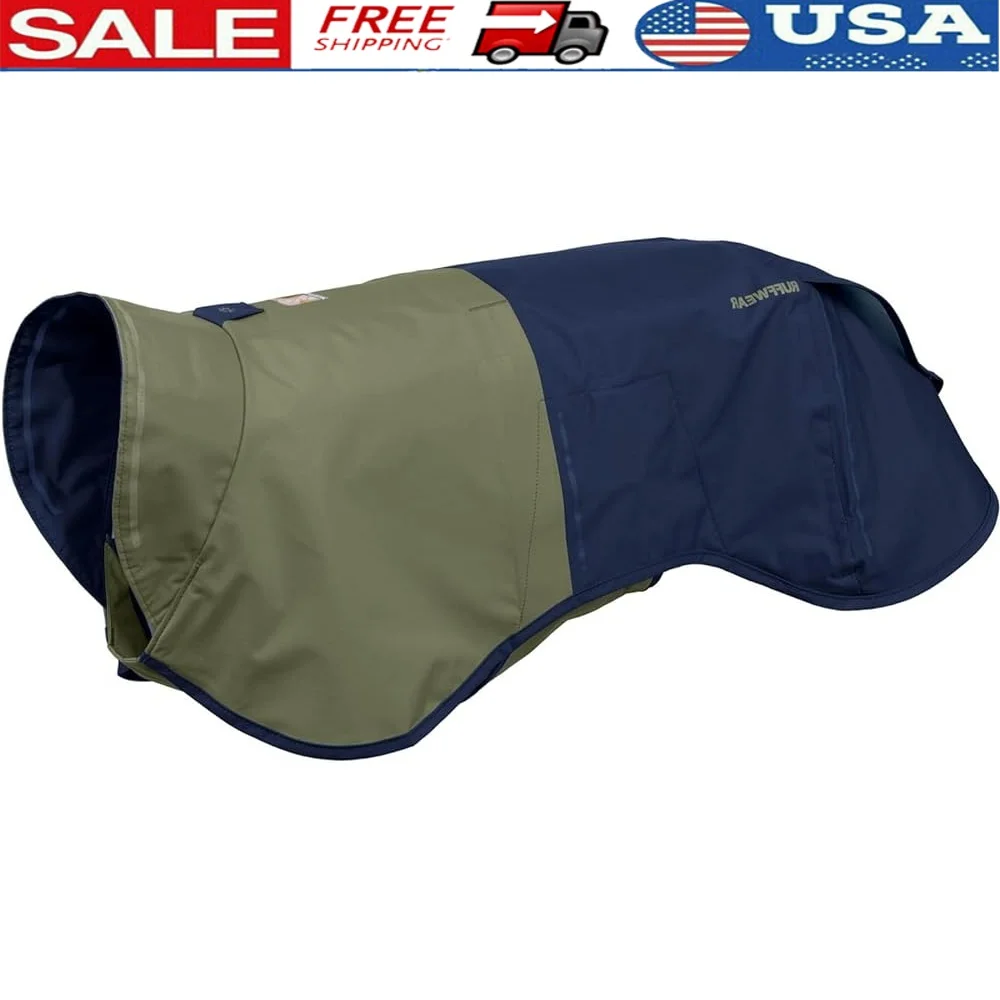 

Waterproof Dog Raincoat Windproof All-Weather Jacket Lightweight with Reflective Trim Adjustable Fit Active Dogs Hiking Camping