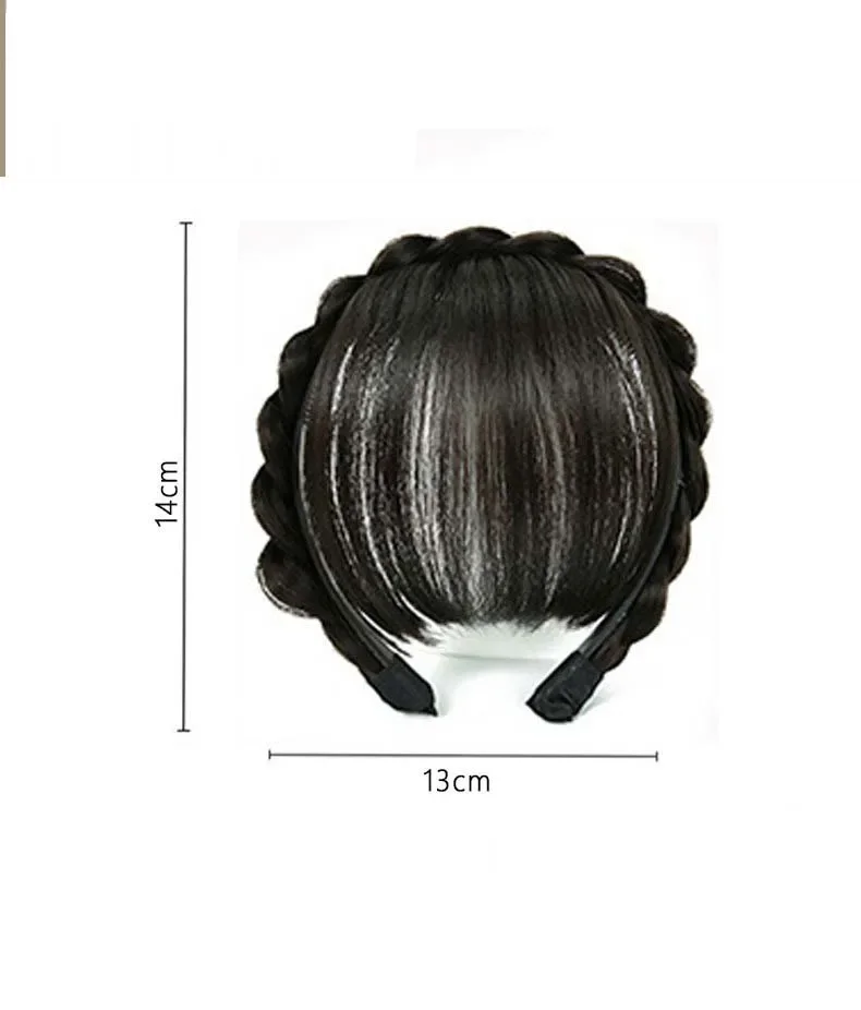 Fake Invisible Synthetic Air Bangs Fishbone Braid Wigs Front Fringes Hair Pieces Air Bangs Fiber Good Hair Styling Accessorie