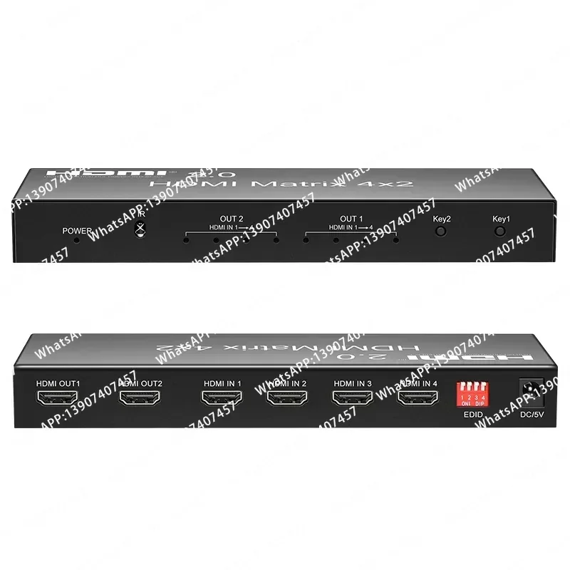 Yuechuangxing hdmi2.0 matrix four-in-two-out splitter switcher 4k high definition four-in-two-out band audio separation
