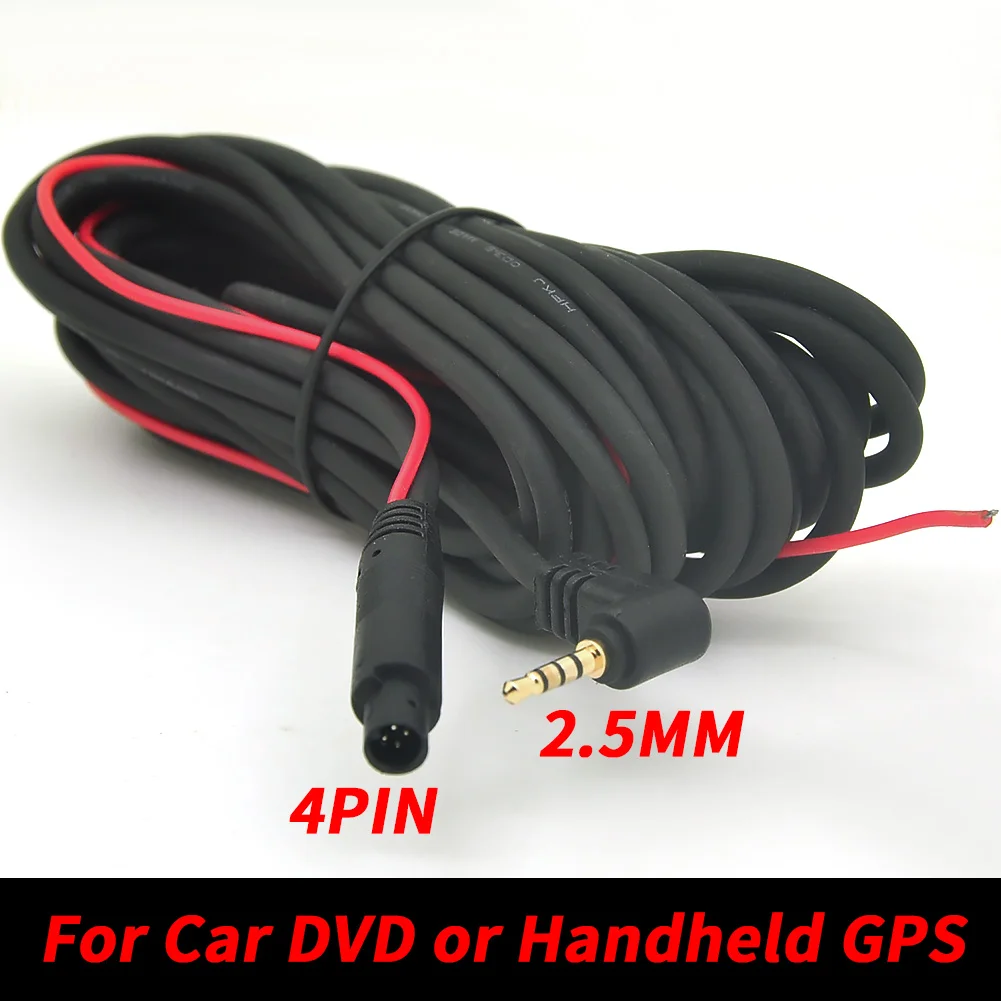 Hot Selling Car rearview Rear View Camera Cable line 4PIN TO 2.5MM For Car DVR or Handheld GPS