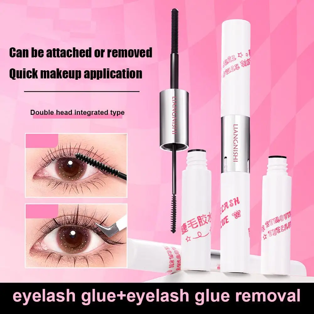 2in1 10ml Cluster Eyelash Glue Bond And Seal Fast Dry Segment Gel Eyelash Gel+Eyelash Removal M4F5