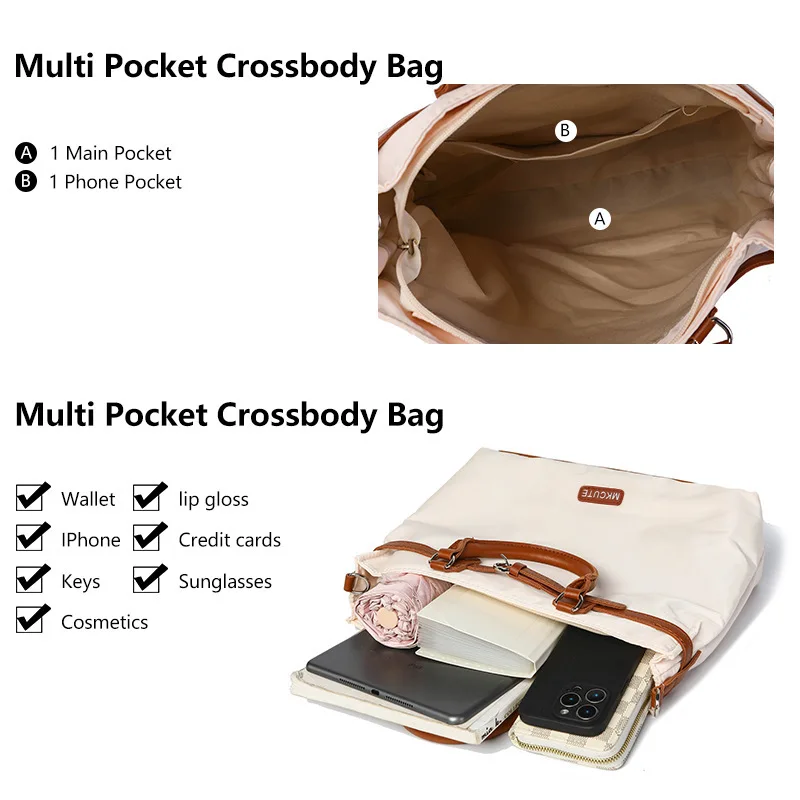 MOTAORA Luxury Look Tote Bag for Women Commuter Work Bag with Belt Buckle & Top Handle, Women Backpack For 12 Inch IPAD
