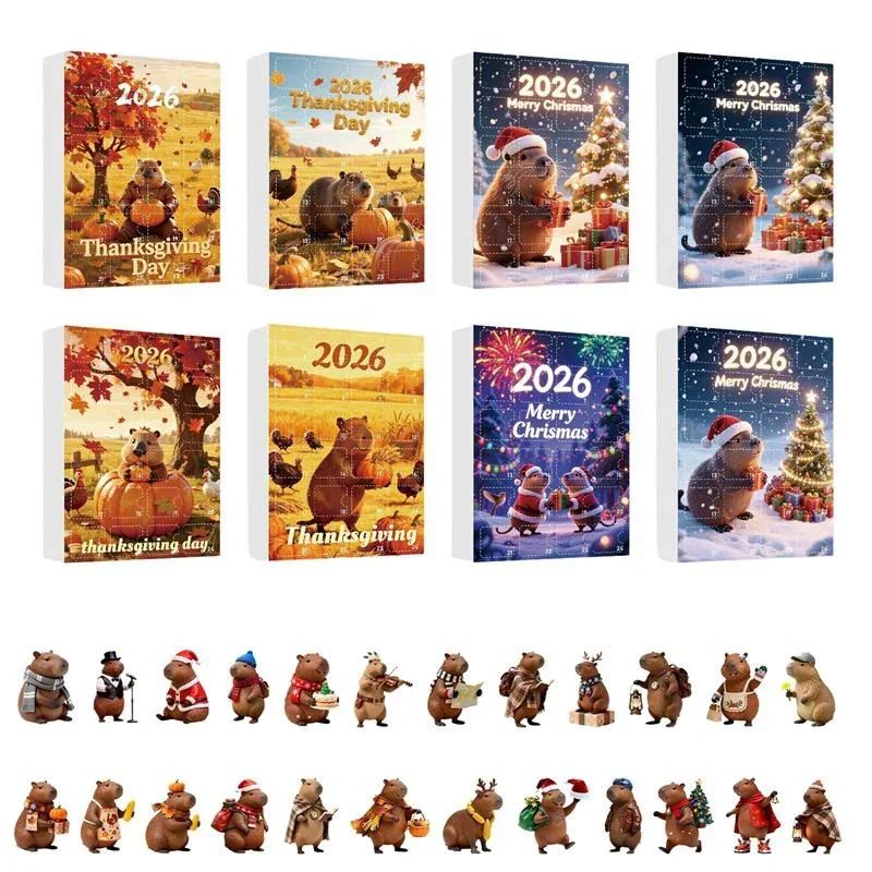 Acryl-Anhänger Weihnachtsbaumschmuck Weihnachtsdekoration Geschenk Capybara Weihnachts-Adventskalender 24-Tage-Countdown-Kalender 2D – Detail 13