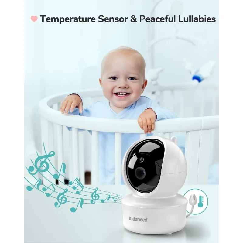 Baby Monitor - 3.5 Inch Video Baby Monitor with Remote Control Pan& Tilt &Zoom Camera, Two-Way Audio, Night Vision