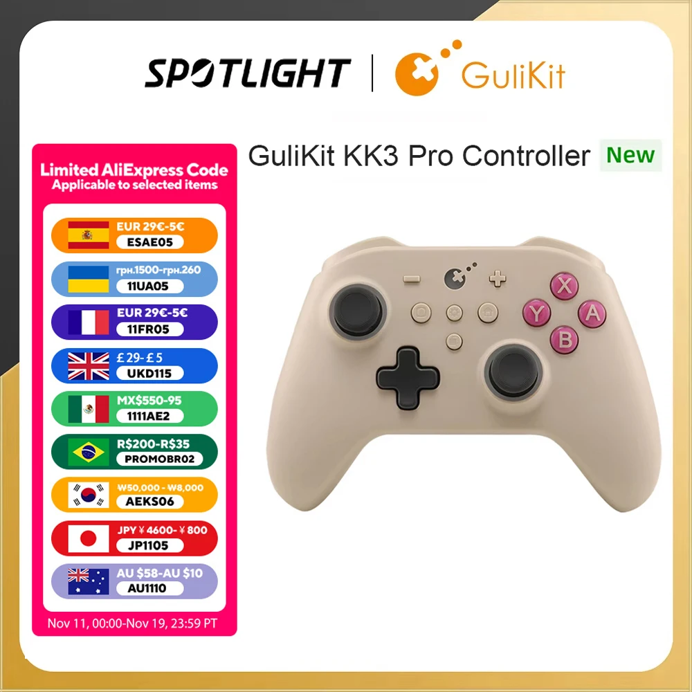 Контроллер GuliKit KK3 Pro с эффектом Холла, джойстики, триггеры KingKong 3, NS38, геймпад для Windows, Nintendo Switch 2, Android iOS
