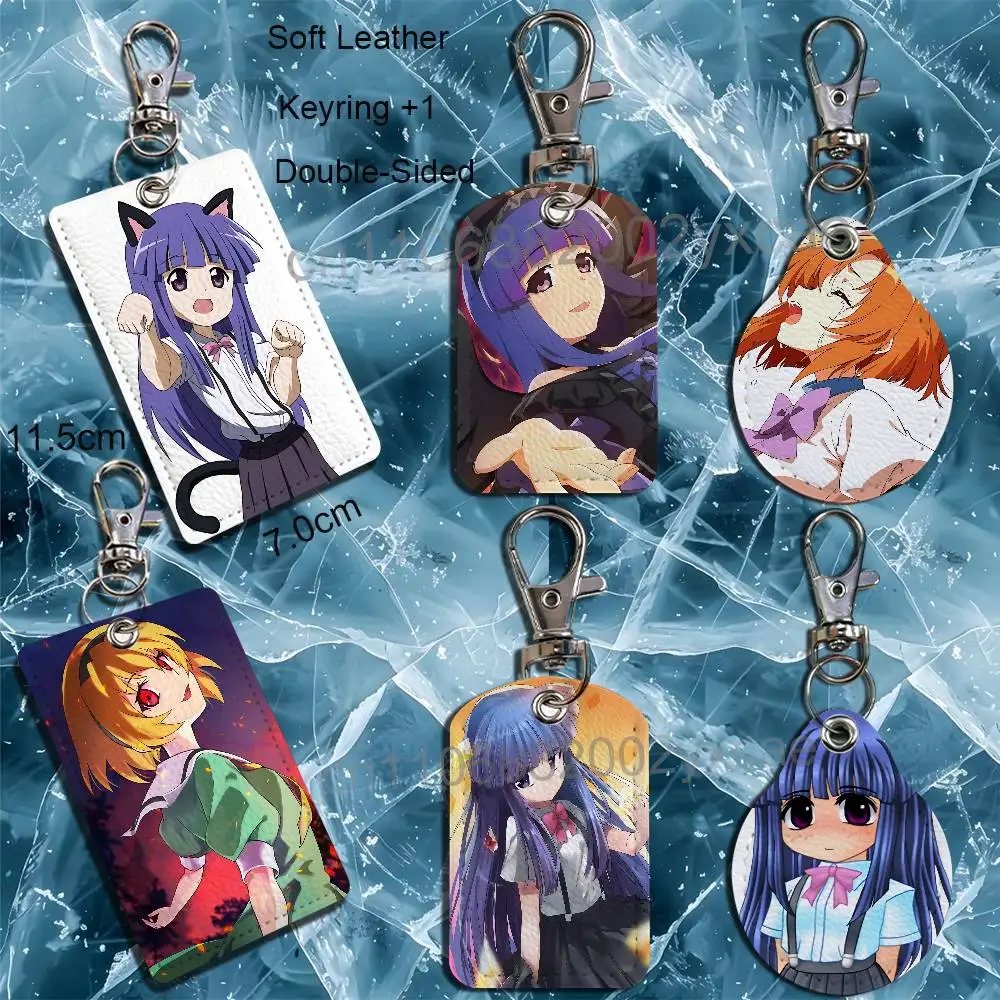 

Rika Furude Higurashi When They Cry Cartoon Movie Singer Game Anime Leather Holder Can Store Access Control ID Card Subway case