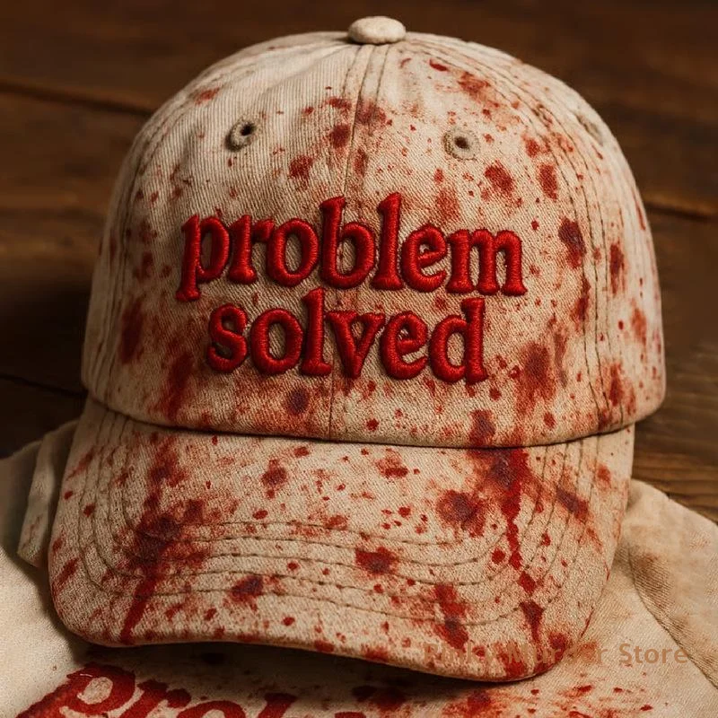 

1Pc Blood Stain Print Baseball Hat Unisex Casual Halloween Dark Blood Stain Hat Creativity Sun Protection Wide Brim Baseball Hat