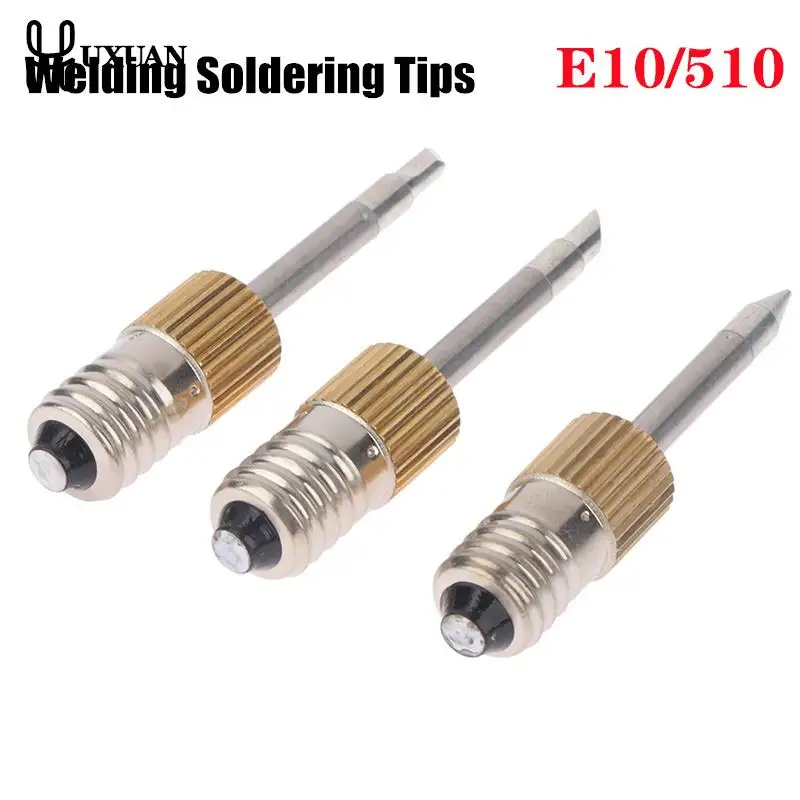 

Welding Soldering Tips USB Soldering Iron Head Replacements Threaded Soldering Tip Fits For E10/510 Interface Soldering Iron