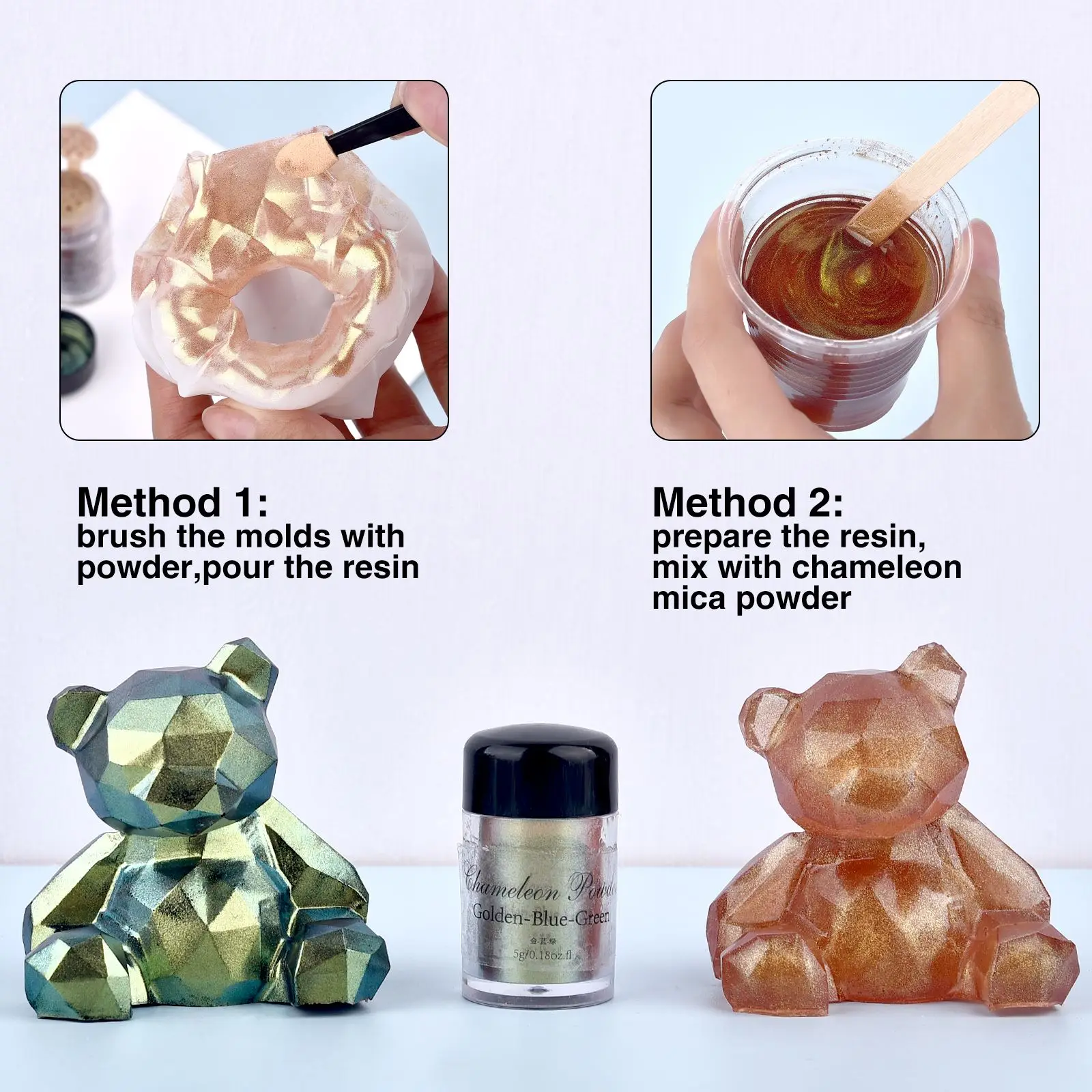 صبغة راتنج الحرباء اللامع ، السحر ، تغير اللون ، اللؤلئ ، البودرة ، فن الأظافر ذاتي الصنع ، ظلال العيون ، والأشعة تحت البنفسجية ، والإيبوكسي ، وصناعة المجوهرات #6