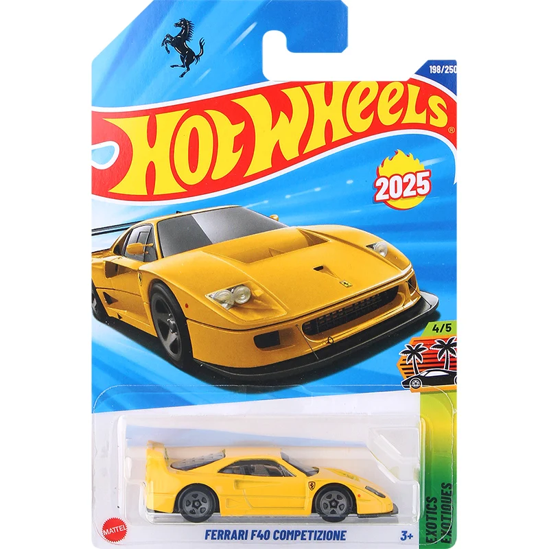 Hot Wheels C4982 2025-Q حافظة سيارات مصنوعة من خليط معدني، فيراري SF90/F40/365 GTB4 تشيفي سيلفرادو، مجموعة نماذج دييكاست 1:64 ألعاب للأطفال