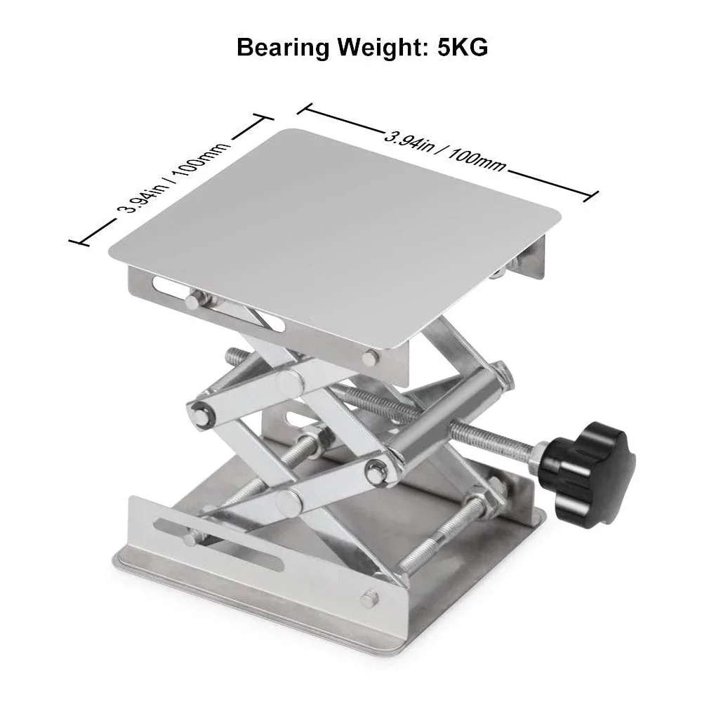Lab Scissors Jack Stainless Steel Laboratory Support  Platform Lift Stand Table Expandable Height Platform Carpentry Tools