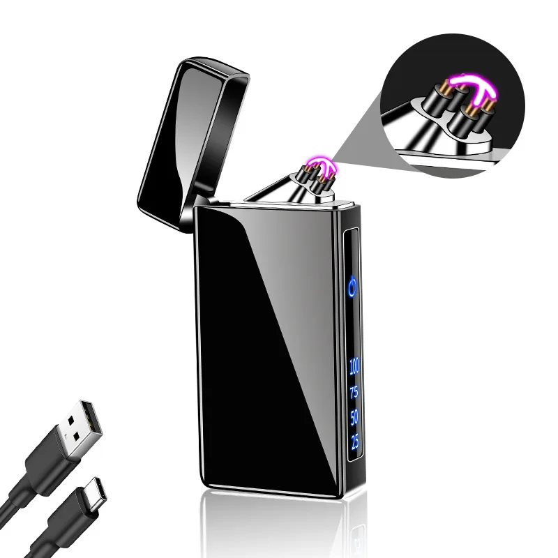 Personalized Intelligent Induction Ignition Charging Lighter, Windproof Arc Pulse Lighter, Cigarette Accessories view 3