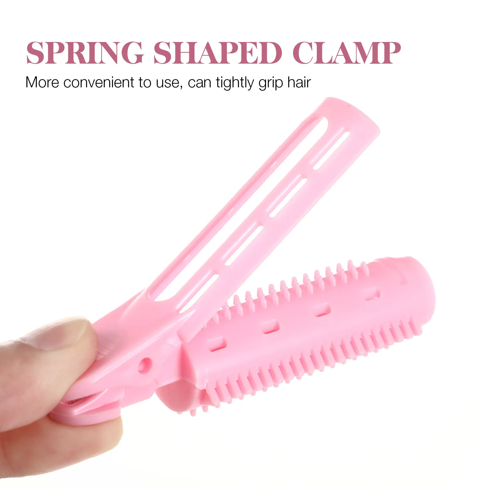 

10Pcs Roller Jaw Clamps for Curly Hair Volume Bangs Curler Hair Rollers with Clips Lightweight ABS DIY Styling Tool Home Travel