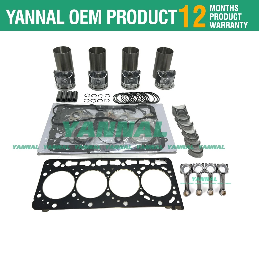 V3300 V3300DIT Connecting Rod Overhaul Rebuild Kit For Kubota Engine Bobcat S220